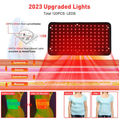 Red Light Therapy Belt – Infrared Red Light Therapy for Full Body, Back Pain and Shoulders
