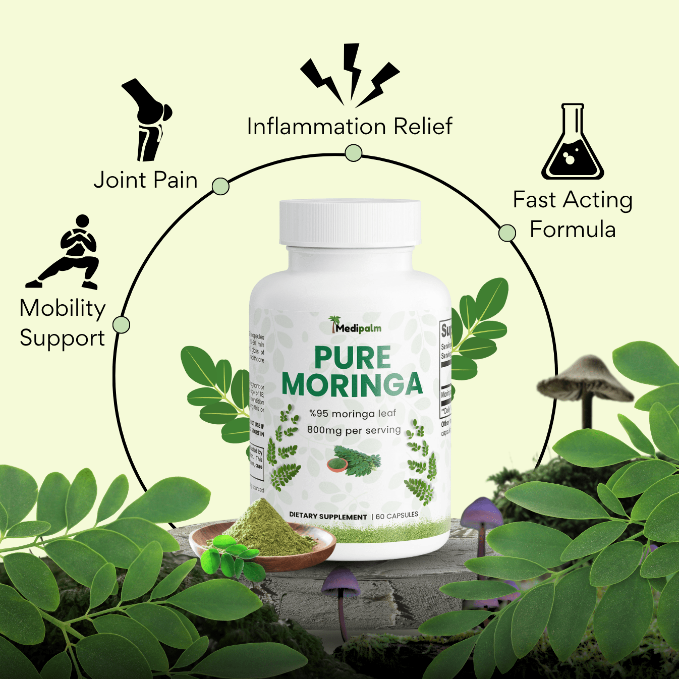 Pure Moringa Capsules (800 mg)