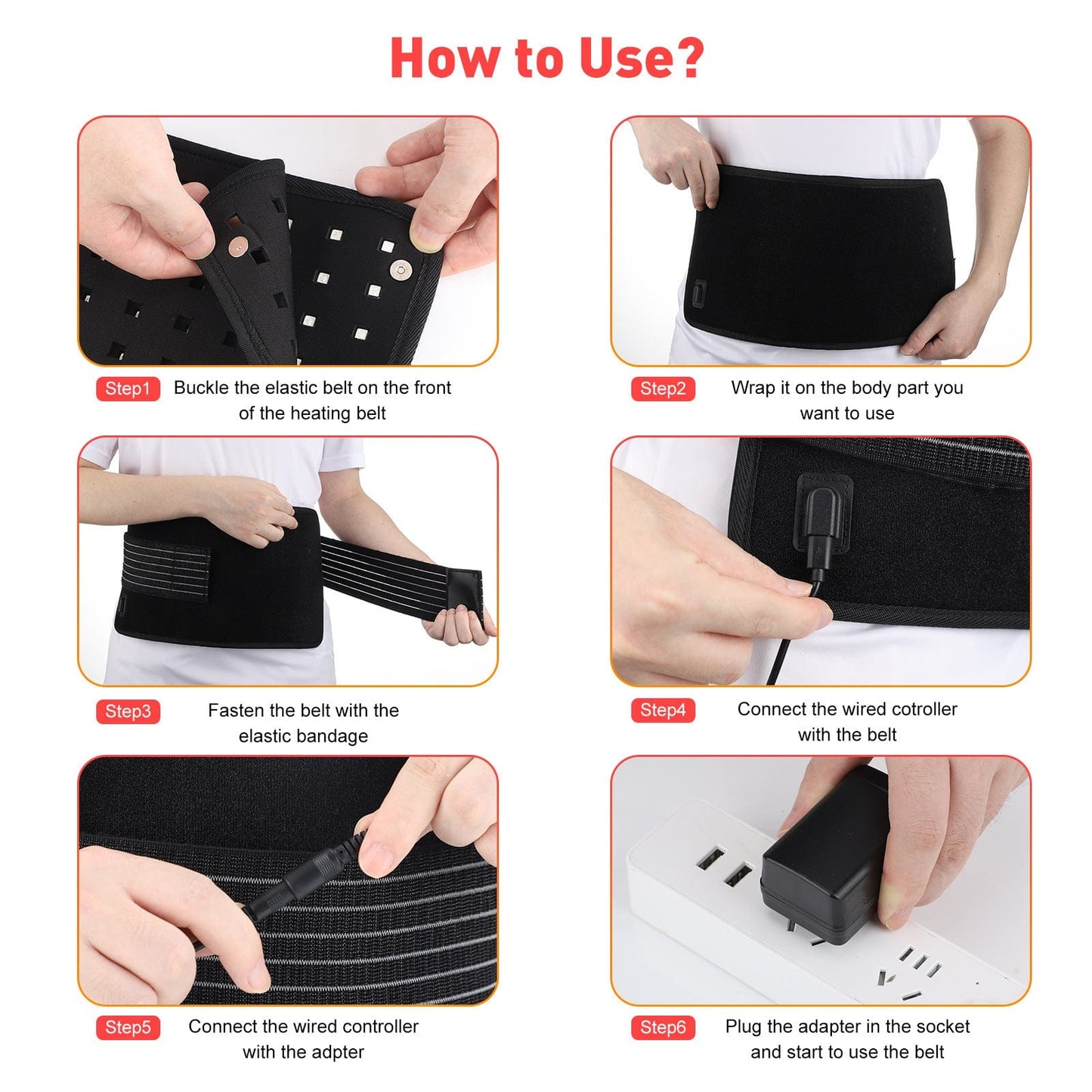 Red Light Therapy Belt – Infrared Red Light Therapy for Full Body, Back Pain and Shoulders